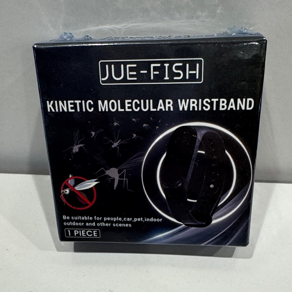 Jue Fish Kinetic Molecular Mosquito Wristband - Black for you, your dog or pet.